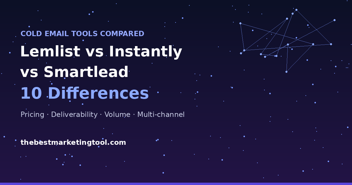 Lemlist vs Instantly vs Smartlead: 10 Differences That Matter