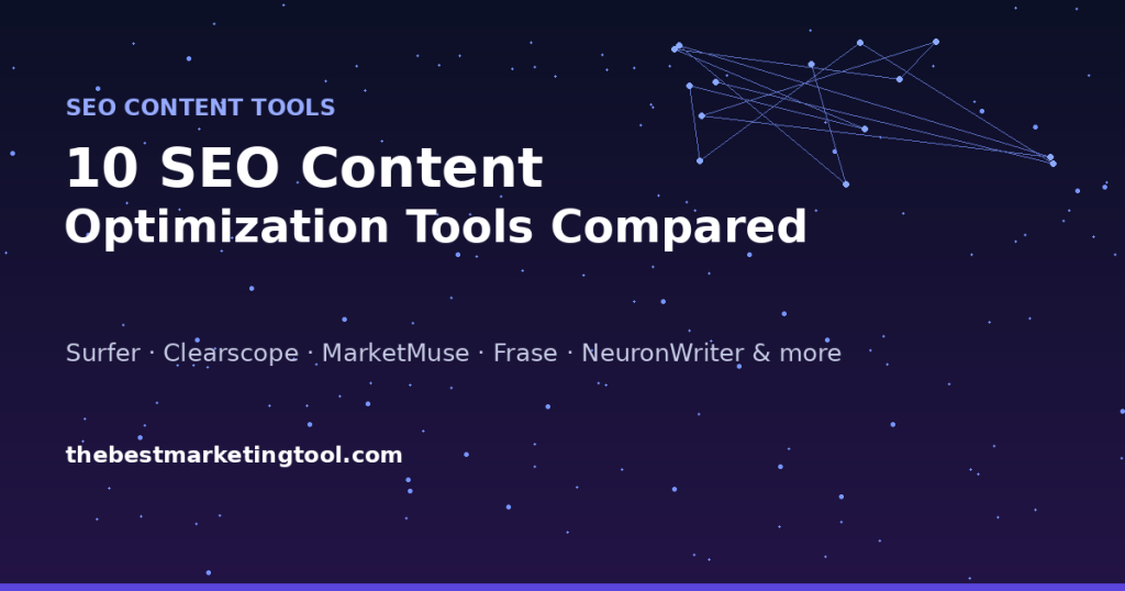 10 SEO Content Optimization Tools Compared (Surfer, Clearscope, MarketMuse, and More)