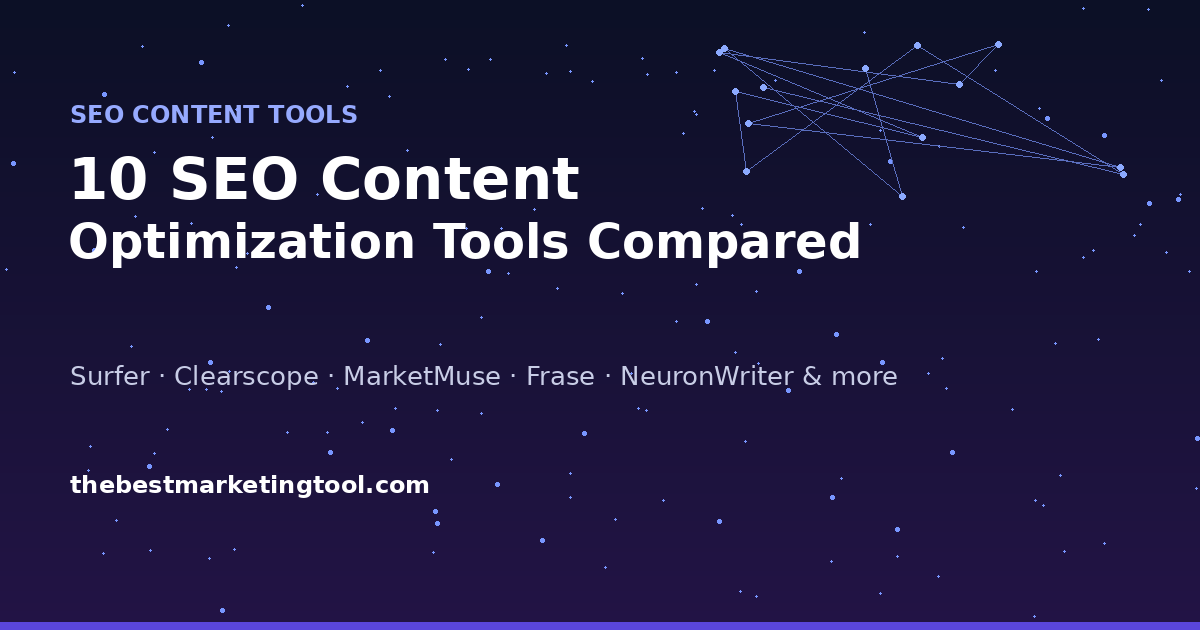 10 SEO Content Optimization Tools Compared (Surfer, Clearscope, MarketMuse, and More)