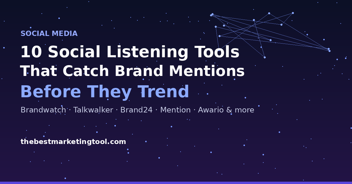 10 Social Listening Tools That Catch Brand Mentions Before They Trend