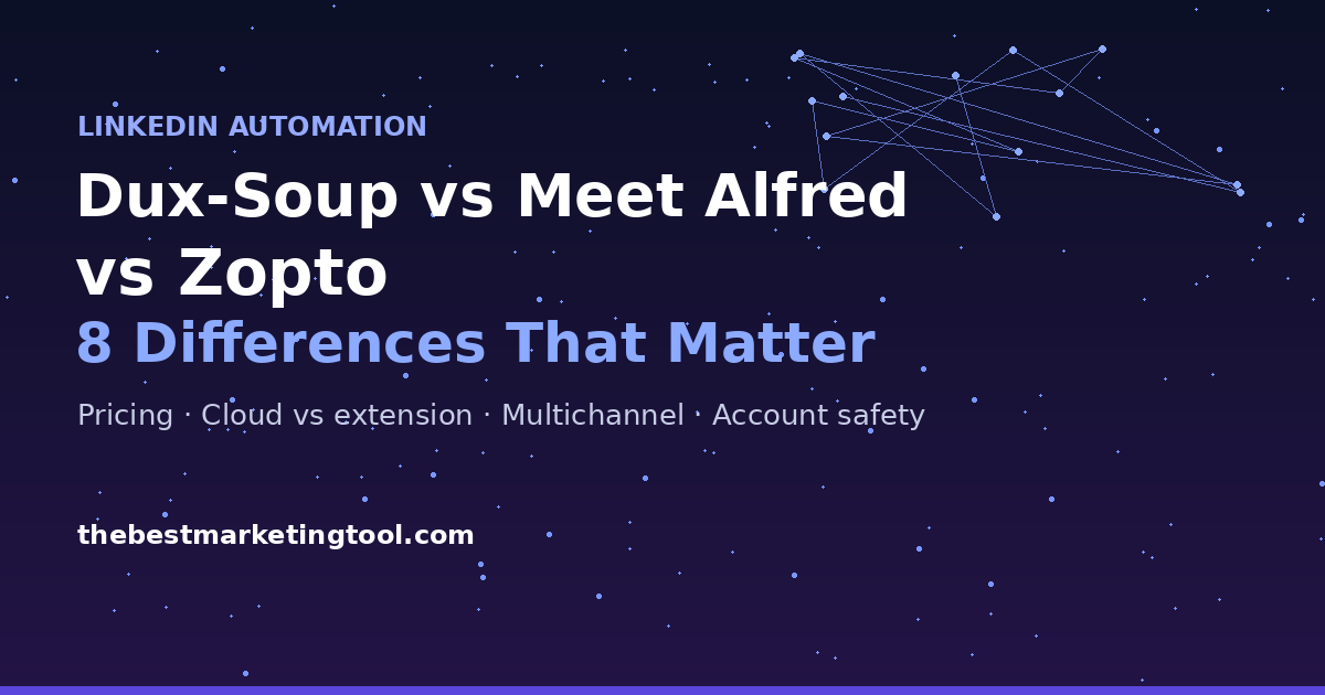 Dux-Soup vs Meet Alfred vs Zopto: 8 Differences That Actually Matter
