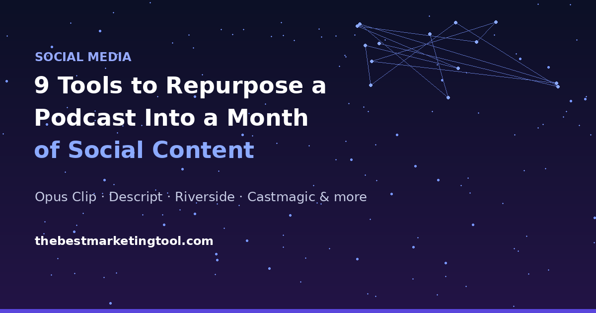 9 Tools to Repurpose a Podcast Into a Month of Social Content