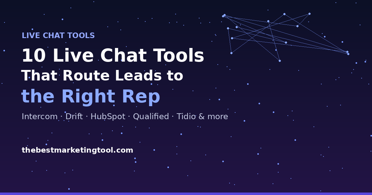 10 Live Chat Tools That Actually Route Leads to the Right Rep