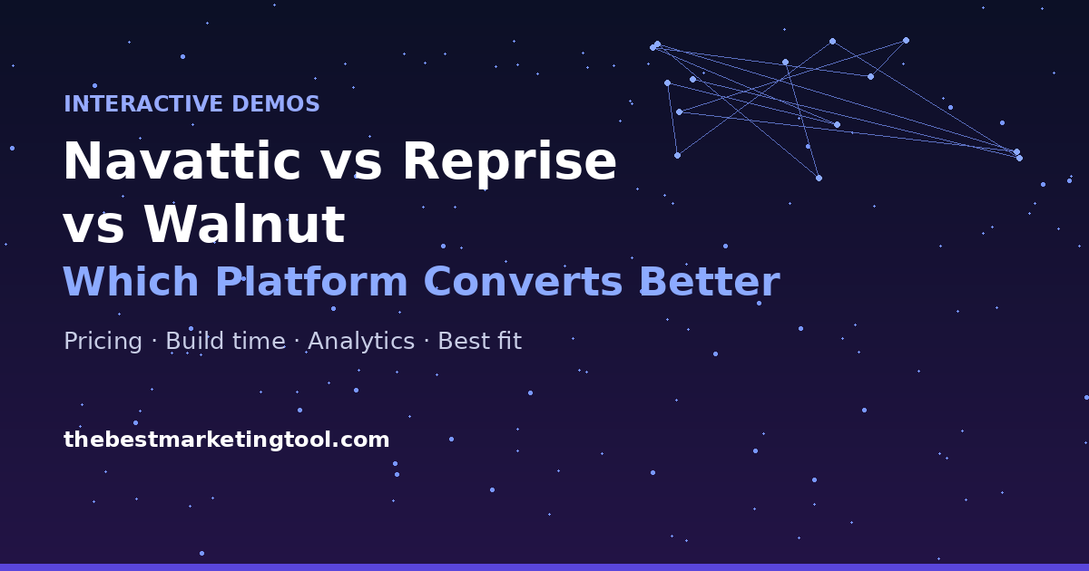 Navattic vs Reprise vs Walnut: Which Interactive Demo Platform Converts Better