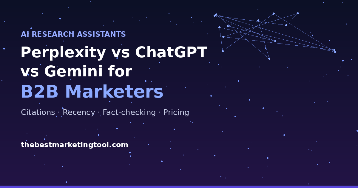 Perplexity vs ChatGPT vs Gemini as a Research Assistant for B2B Marketers